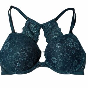 Victoria's Secret Teal Lace Push Up Bra